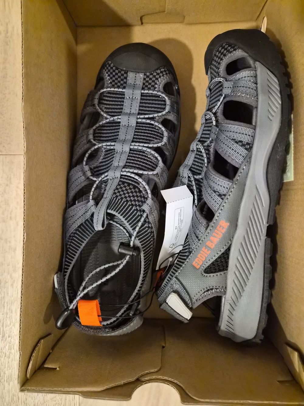 Eddie Bauer Gray Men’s Strappy Outdoor Sandals - Size 8
